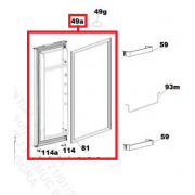 DRZWI CHŁODZIARKI REFRIGERAT. DOOR COMPLETE 49123768