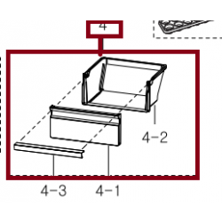 DA97-12802A szuflada chłodziarki dolna / szuflada na warzywa ASSY CASE-VEG LOW HM12-PJT