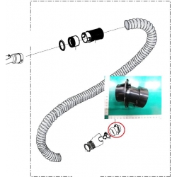 DJ62-00235A - element węża ssącego PIPE-CLAMPER  SC6240,ABS,DEEP GRY