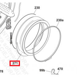 USZCZELKA ZBIORNIK OBUDOWA FARTUCH HAIER 70006613 ZAM 43040246 DOOR GASKET