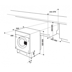 Pralko-suszarka do zabudowy Whirlpool: 7 kg - BI WDWG 75148 EU