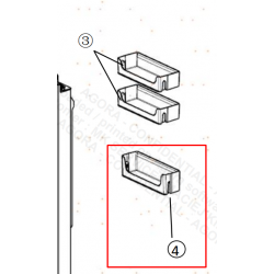 DR RACK ASSY I - BALKONIK DOLNY DRZWI CHŁODZIARKI - 49104963