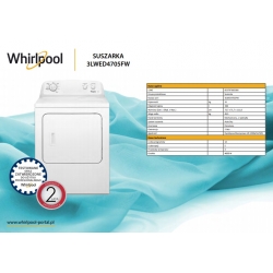 Profesjonalna suszarka Whirlpool 3LWED4705FW