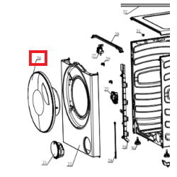 DRZWI KOMPLETNE DO PRALKI HAIER HW50 70032104