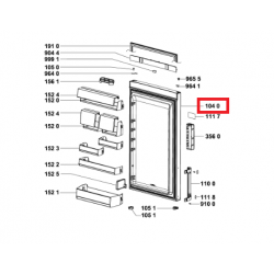 DRZWI CHŁODZIARKI WHIRLPOOL, INOX/OX, C00852402 ZAM C00849653