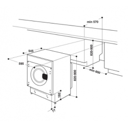 Pralka ładowana od przodu do zabudowy Whirlpool 7 kg - BI WMWG 71484E EU