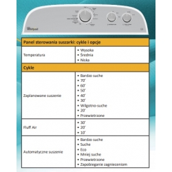 Profesjonalna suszarka Whirlpool 3LWED4830FW