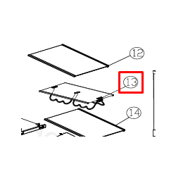 PÓŁKA LODÓWKI Z MIEJSCEM NA BUTELKI - 49099303